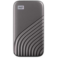WD My Passport SSD WDBAGF0010BGY - Solid state drive - encrypted - 1 TB - external (portable) - USB 3.2 Gen 2 (USB-C connector) - 256-bit AES - space grey